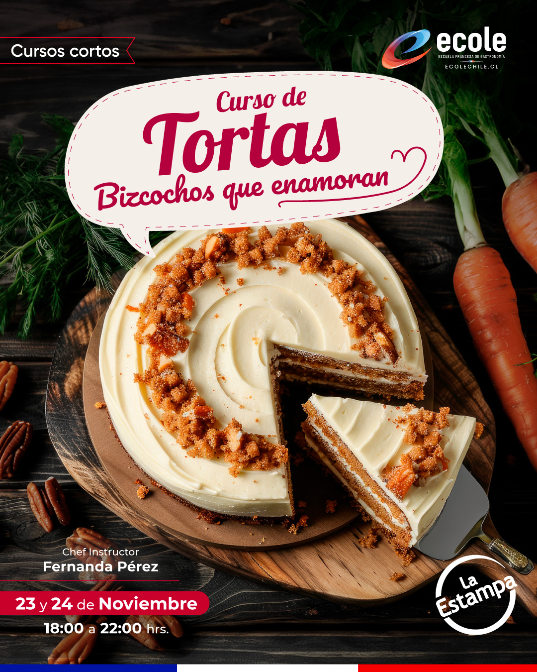 Curso de Tortas - Bizcochos que enamoran