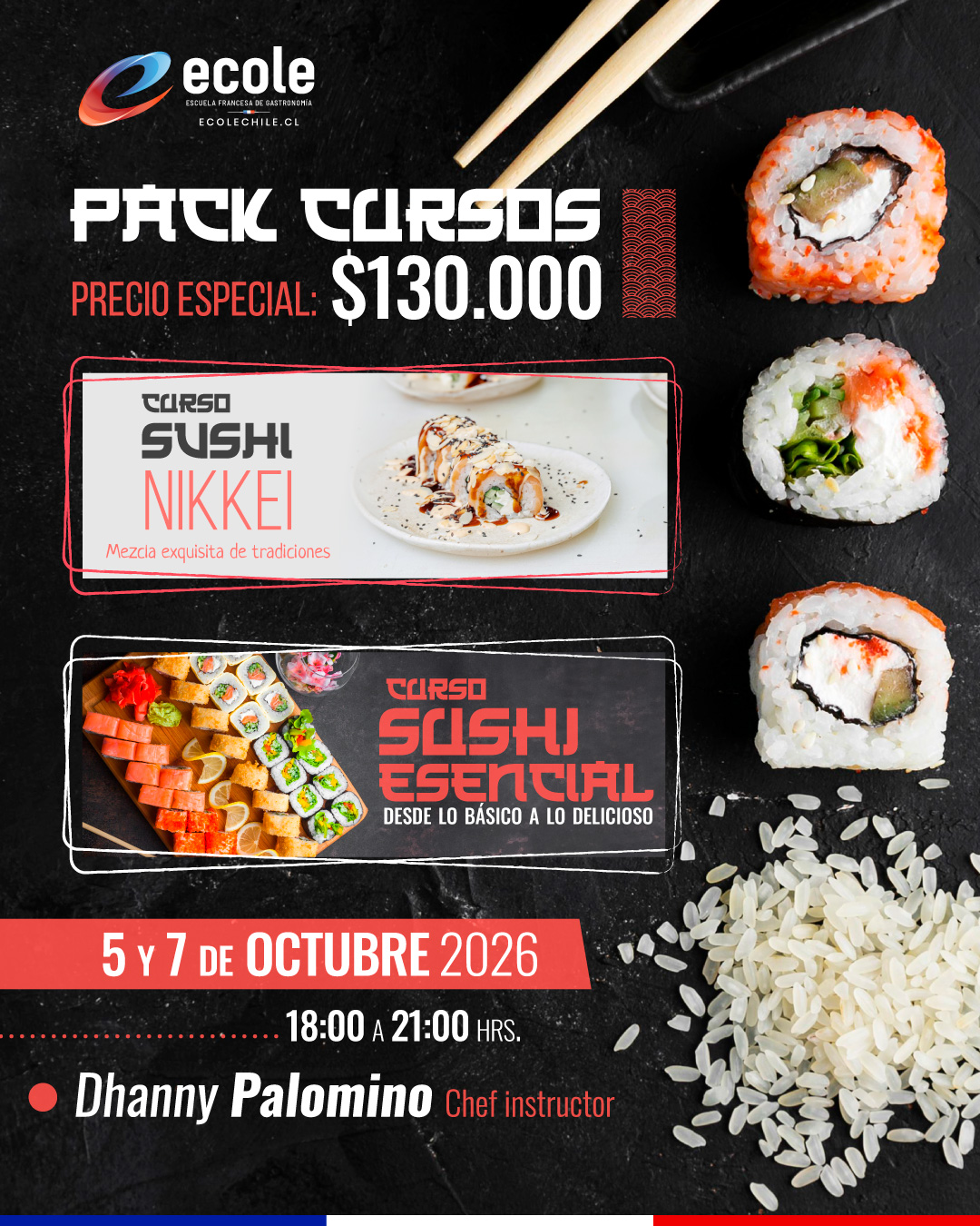 01_post_Pack_sushi Pack Curso Sushis: Sushi esencial + Sushi nikkei - Imagen 1
